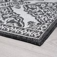 thumbnail image 5 of 2x8 Water Resistant, Indoor Outdoor Runner Rugs for Patios, Hallway, Entryway, Deck, Porch, Balcony or Kitchen | Outside Area Rug for Patio | Charcoal, Floral | Size: 2'2'' x 7'3'', 5 of 8