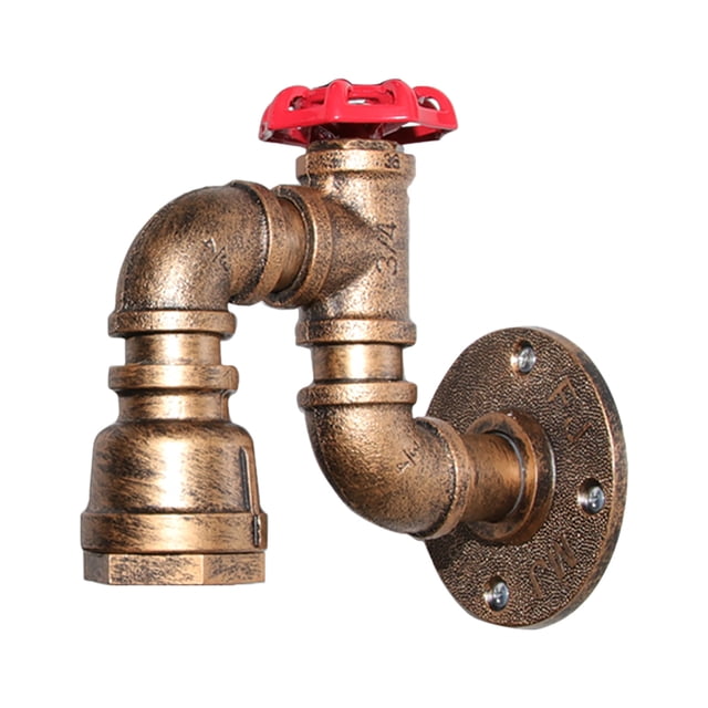 Xihbxyly Lámpara de Pared Industrial de Tubo, Construcción de Hierro, Compatible con Bombillas E27, Iluminación Vintage para Dormitorio, Decoración de Sala y Comedor, Estilo Industrial Moderno, Fácil