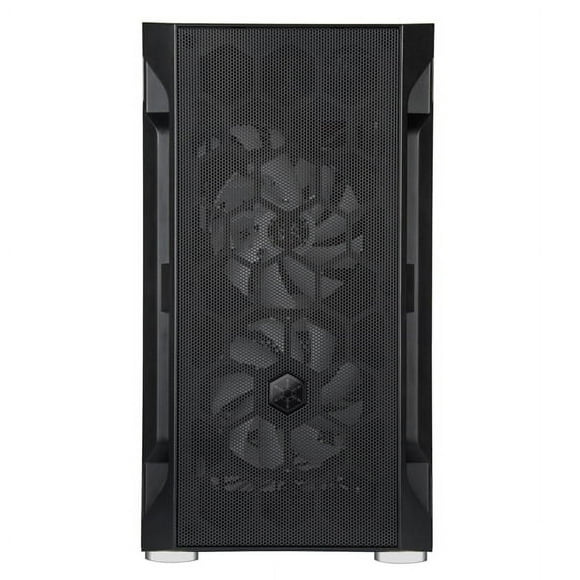 SilverStone FAH1MB-PRO Maille Noire, Lunette en Plastique Corps en Acier Noir Interne M-ATX 2 x 3,5 "Interne, 2 x 2,5" Interne 2 x avant ARGB 120mm Ventilateur, 2 x Haut 120mm Fente pour Ventilateur