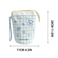thumbnail image 6 of Large Capacity Folding Pencil Case, Cylinder Stand-Up Pen Pouch with Flip Top, Canvas Stationery Organizer Bag for Office Travel and Daily Use, 6 of 7