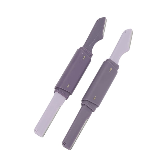 Cuchillo Recortador De Cejas, Recortador De Cejas, Lavable Con Agua, Doble Extremo, Acero Inoxidable Para Uso Diario