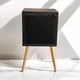 thumbnail image 5 of Buro Negro Mesa Noche Luz Led Mdf Recámara Organizador, 5 of 6