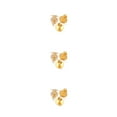 thumbnail image 2 of Wisewang Earring Stud Base Multi Stainless Personality Ear Pins Setting Decorations Jewelry Making Tool Beach Using Supplies Gold 12mm 3Set, 2 of 6