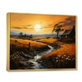 thumbnail image 2 of Designart "Countryside Bucolic Sunrise Collage II" Landscapes Floater Framed Canvas Print, 2 of 7
