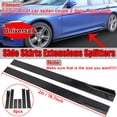 thumbnail image 6 of 6pcs Set Car Universal Side Skirts Extension 78.7Inch/2m Splitters Body Kit Rocker Extension Panel Splitter Lip, Black, 6 of 9