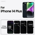 thumbnail image 2 of Compatible with iPhone 14 Plus Case 6.7, Slim Liquid Silicone 3 Layers Full Covered Soft Gel Rubber Phone Case Protective Cover 6.7 Inch-Black, 2 of 12