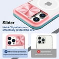 thumbnail image 5 of Clear Case Compatible with iPhone 14 Pro MagSafe with Sliding Camera Cover Protector, [Strong Magnets][Anti Yellow] Transparent Back Soft TPU Frame, for iPhone 14 Pro 6.1" (Blue+Pink), 5 of 12