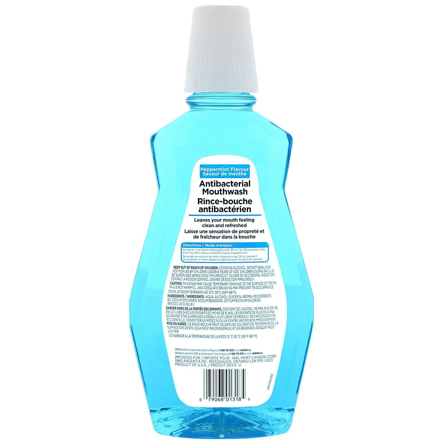 Equate Peppermint Antibacterial Mouthwash 1 Litre
