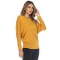 thumbnail image 2 of White Mark Women's Banded Dolman Top, 2 of 6