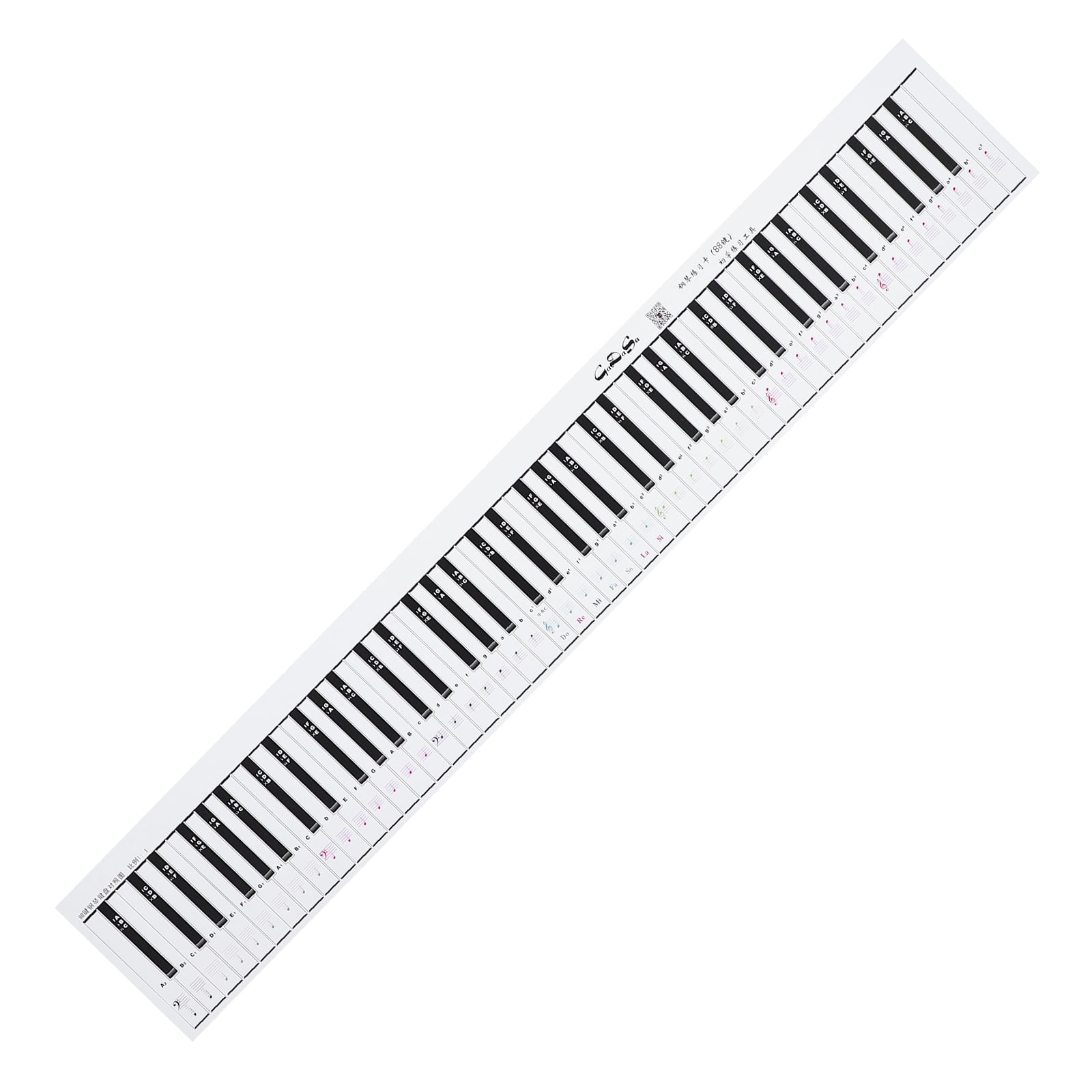 Piano Chart Keyboard Learning 88 Key Marker Notes Rake Beginnersstickers Mat Finger Keys Aids