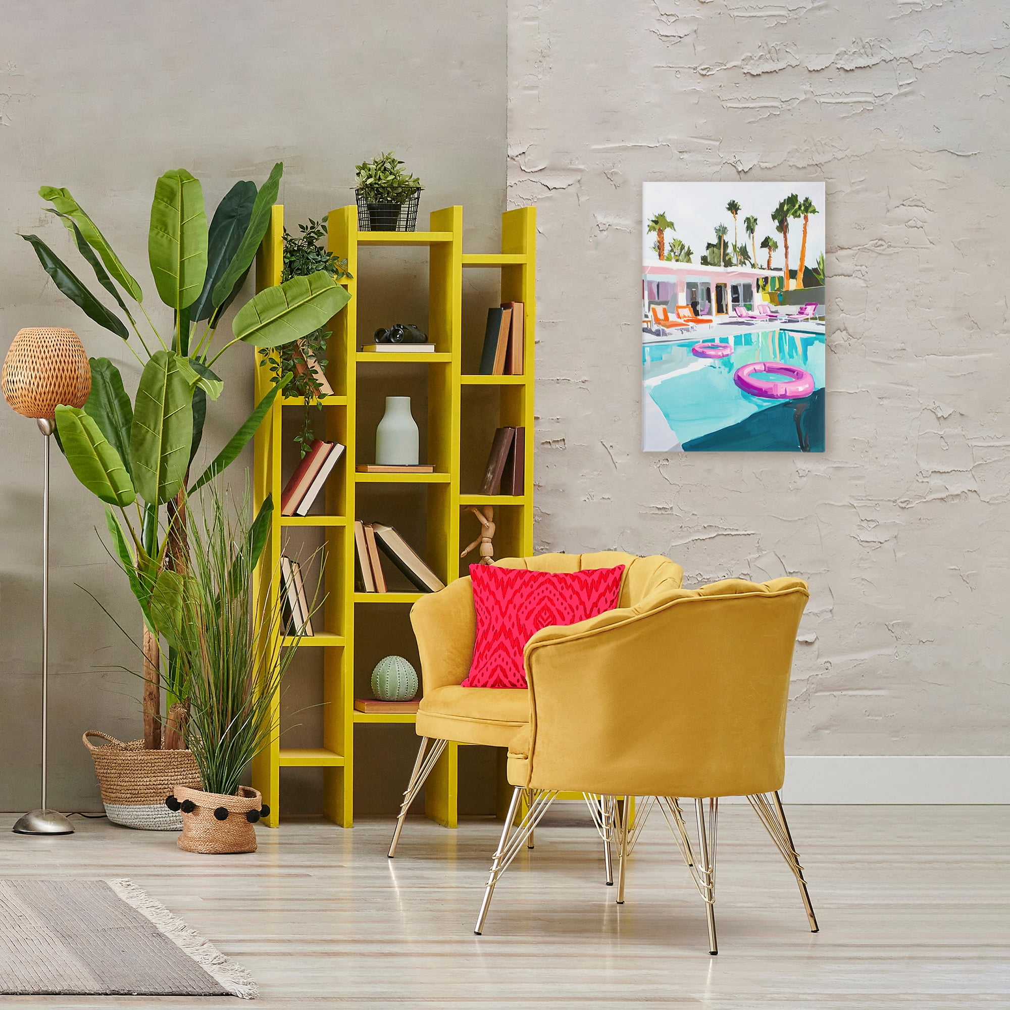 Stupell Industries Palm Springs Poolside Impression Canvas Wall Art, design by Sisi and Seb