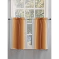 thumbnail image 5 of Dark Burnt Orange Grey Ombre Bathroom Window Curtain, Farmhouse Gradient Minimalist Light Filtering Coffee Kitchen Curtains, Bedroom Living Room Curtains 2 Panel 84"x54", 5 of 6