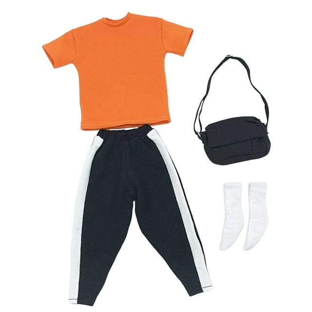 Ropa de muñeca masculina Sunnimix a escala 1/6 Trajes elegantes Naranja