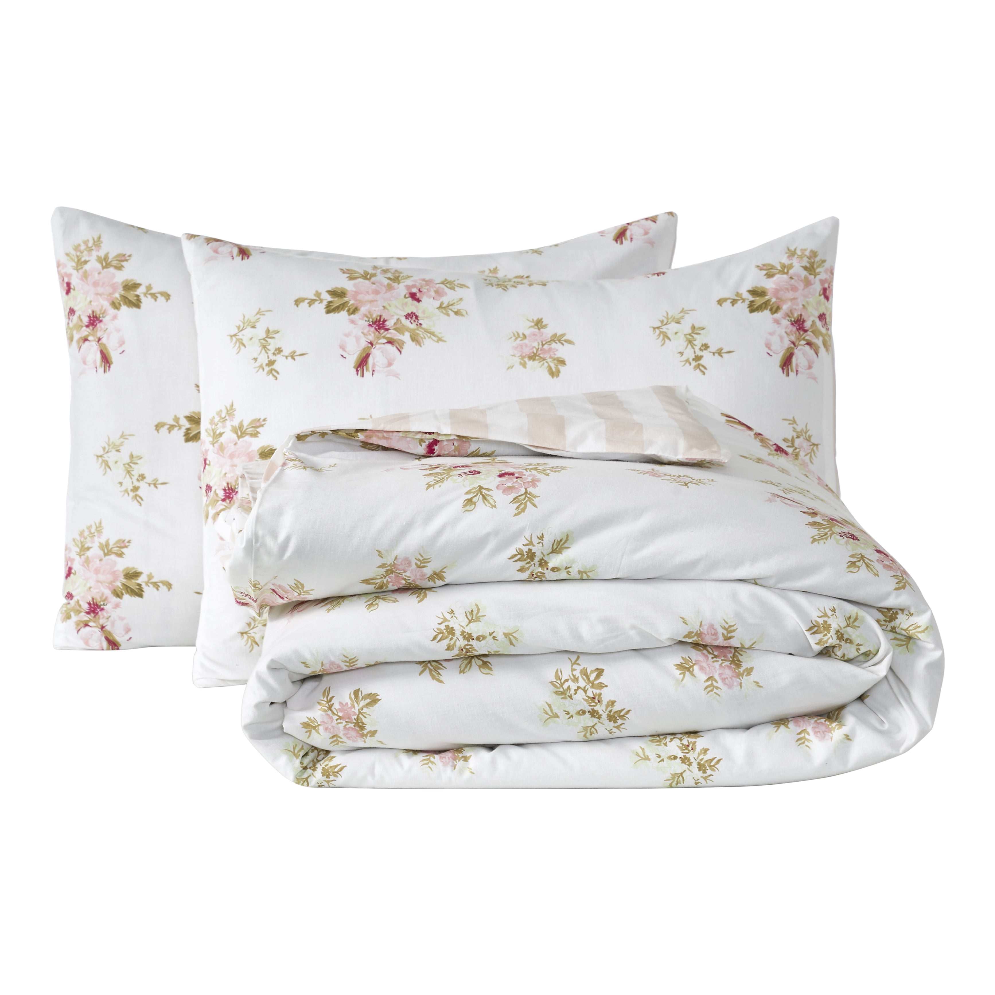 Simply Shabby Chic Pink Heirloom Duvet Set, Full/Queen