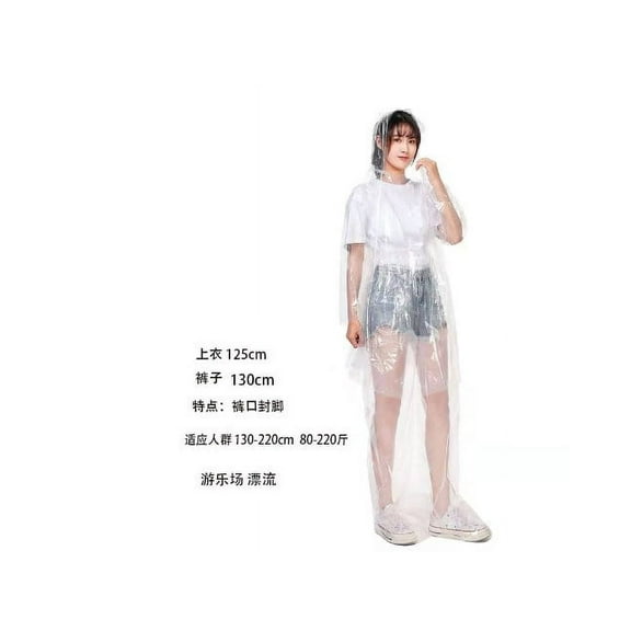 ITSELFER 3 Sets Disposable Rain Raincoat With Hood Clear Rain Coats And Pants For Men And Women Travel Poncho Rain Coats Rainwear For Heavy Rain