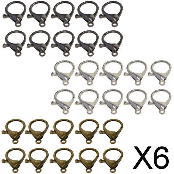 Cierres de Langosta Curvados Grandes Soledad Accesorios de Joyería 6 Piezas