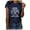 Navy, variant on LYXSSBYX Mama Shirts for Women Short Sleeve Women's Letter Printed Short Sleeved Casual Loose Top Short Sleeved Round Neck Top/shirt