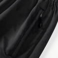 thumbnail image 4 of CPNG Kids Boys Solid Color Sports Shorts Quick Drying Elastic Waist Casual Running Athletic Sports with Zipper Up Pockets(Black,10-11 Years), 4 of 5