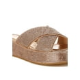 thumbnail image 5 of London Rag Adena Rhinestone Embellished Womens Flatforms, 5 of 9