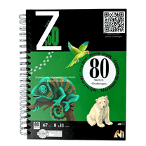 The Zoo Sketchbook The Arts Haven, 8.5x11, Multicolor, 80 Pages