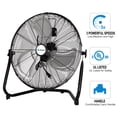 thumbnail image 6 of Achazel 20-Inch Industrial Floor Fan 2-Pack, 4650 CFM Metal Air Movers with 3 Speeds, 360° Tilt Heads & Wall Mounts for Workshop, 6 of 8