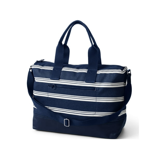 Lands' End Print Canvas Weekender Duffle Bag