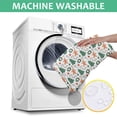 thumbnail image 6 of White Christmas Gingerbread and Tree Pattern Square Tablecloth,Waterproof Square Table Cover,Wipeable Spillproof Washable Table Cover for Home Kitchen Party Decor 52"x52"(132x132cm), 6 of 6
