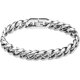 thumbnail image 1 of Men's Strong Antique Silver Bracelet, Fashion Retro Titanium Steel Simple Six-sided Flat Denim Bracelet, 1 of 5