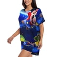 thumbnail image 2 of Lsque Mario Women's Short-Sleeved Pajama Set - 2 Piece Soft and Lightweight Sleepwear Set-XX-Large, 2 of 9