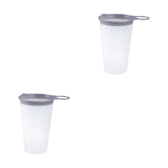 Greeniant Botellas de agua blandas, prácticas y portátiles para actividades al aire libre, botella de agua plegable, Luna brillante, blanco, Blanco Luna Brillante 200ml 2piezas