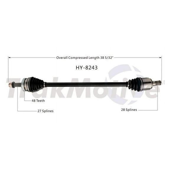 CV Axle Shaft Fits select: 2011-2014 HYUNDAI SONATA, 2011-2013 KIA OPTIMA LX