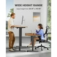 thumbnail image 3 of Height Adjustable Electric Standing Desk, 40 x 24 Inches Sit Stand up Desk, Memory Computer Home Office Desk (Espresso), 3 of 7