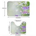 thumbnail image 3 of Yiaed Purple Butterfly On Wild Print Bathroom Mat Set 2 Pieces Mat Anti-Skid Pad Ultra Soft and Absorbent Bathroom Bath Mat Contour Bath Rugs for Toilet Base, 3 of 6