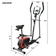 thumbnail image 3 of Merax 2-in-1 Upright Exercise Bike and Elliptical Trainer with 8 Level Adjustable Magnetic Resistance, LCD Monitor, 3 of 18