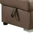 thumbnail image 4 of 40 " Storage Fabric Ottoman Block Feet Taupe Brown, 4 of 5