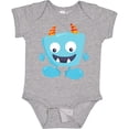 thumbnail image 3 of Inktastic Cute Monster, Blue Monster, Funny Monster, Horns Boys or Girls Baby Bodysuit, 3 of 5