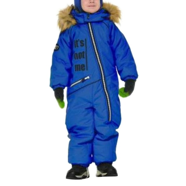 Boys Insulated Snowsuit All Weather Ski Overall Windproof Thermal Softshell Outdoor Adventure Jacket With Detachable Hood