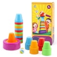 thumbnail image 1 of Montessori Color Matching Stacking Cup Kids Toys Sensory Play Logical Thinking Training Board Game Educational Toys For Children, 1 of 6