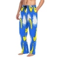thumbnail image 5 of Bananas and Sky Men's Lightweight Pajama Bottoms Stretch Elastic Waist Side Pockets Spring Fall, 5 of 7