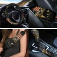 thumbnail image 3 of Uorisanigo Bear American Flag Car Seat Cover Sets Full Set Steering Wheel Covers+Armrest Protector+Head Rest Cover+Car Coaster+Handbrake Covers+Seat Belt Shoulder Pads+Keychain,18 Pack, 3 of 7