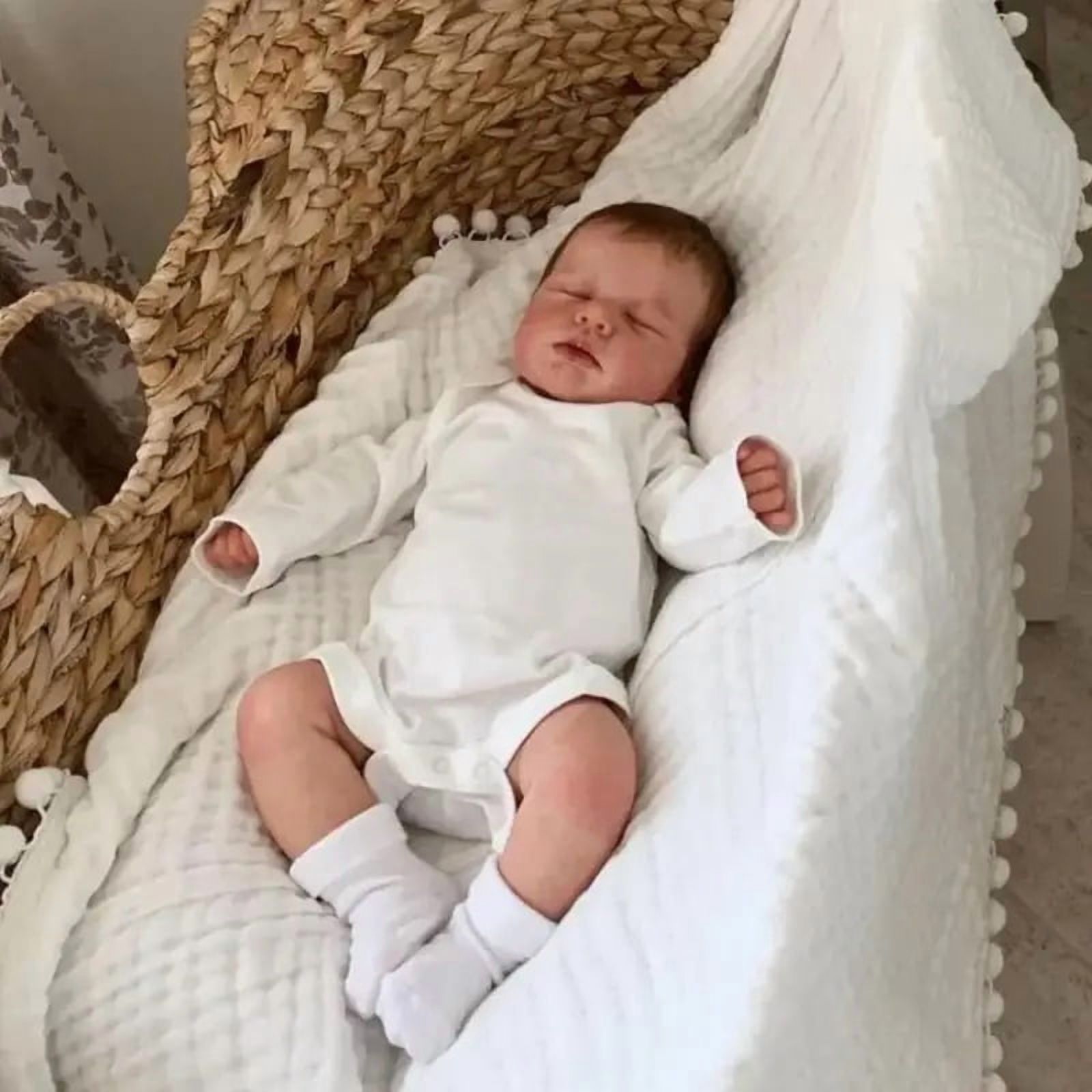 iCradle Lifelike Reborn Baby Dolls 19 inches 48 CM Realistic Sleeping Adorable Newborn Baby Dolls Real Life Doll Gift for Kids Age 3+