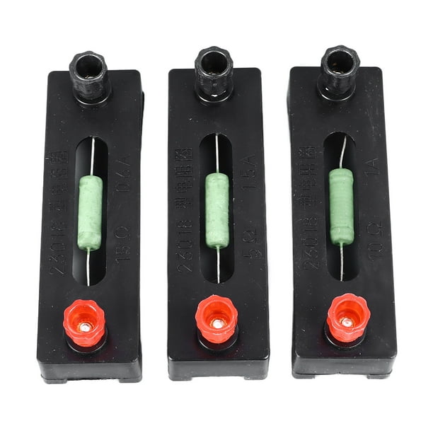 Kit De Resistencia Fija, Resistencia Electrónica ±1% De Precisión Carcasa ABS 5Q105A 10Q1A 15Q0.6A Ligero Para Laboratorio Escolar Para Demostración De Física