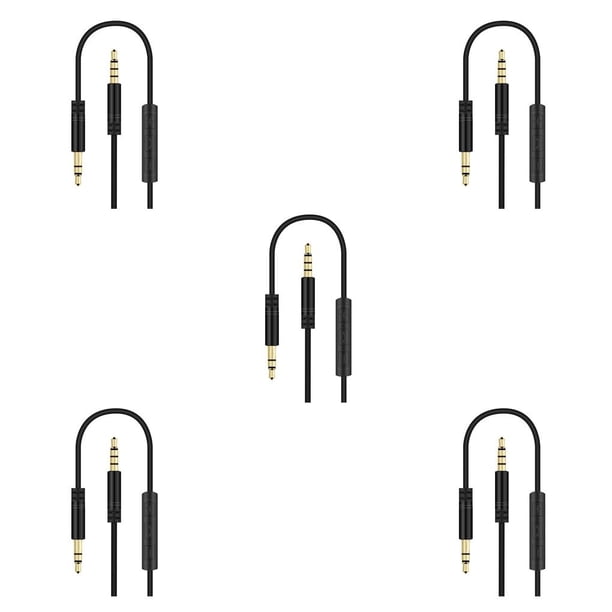Methold Sistema estéreo para automóvil Cable Computadora Auriculares Manos libres Llamada telefónica Control de cable Conector de 3,5 mm Cable de Type2 NO2