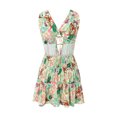 thumbnail image 4 of Coduop Women's Casual Sleeveless Mini Dress Floral Print Deep V-Neck Tie-Up Backless Short Dress, 4 of 7