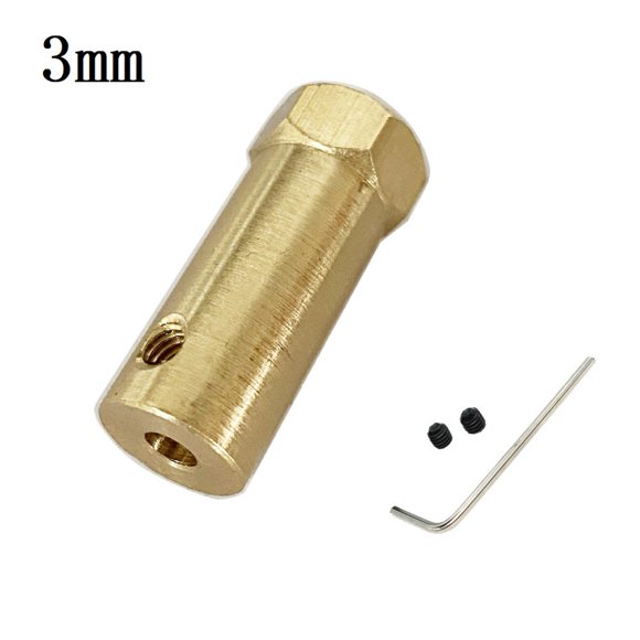 Extended Copper Rigid Hex Coupling Motor Shaft Connector Sleeve for Robot Car