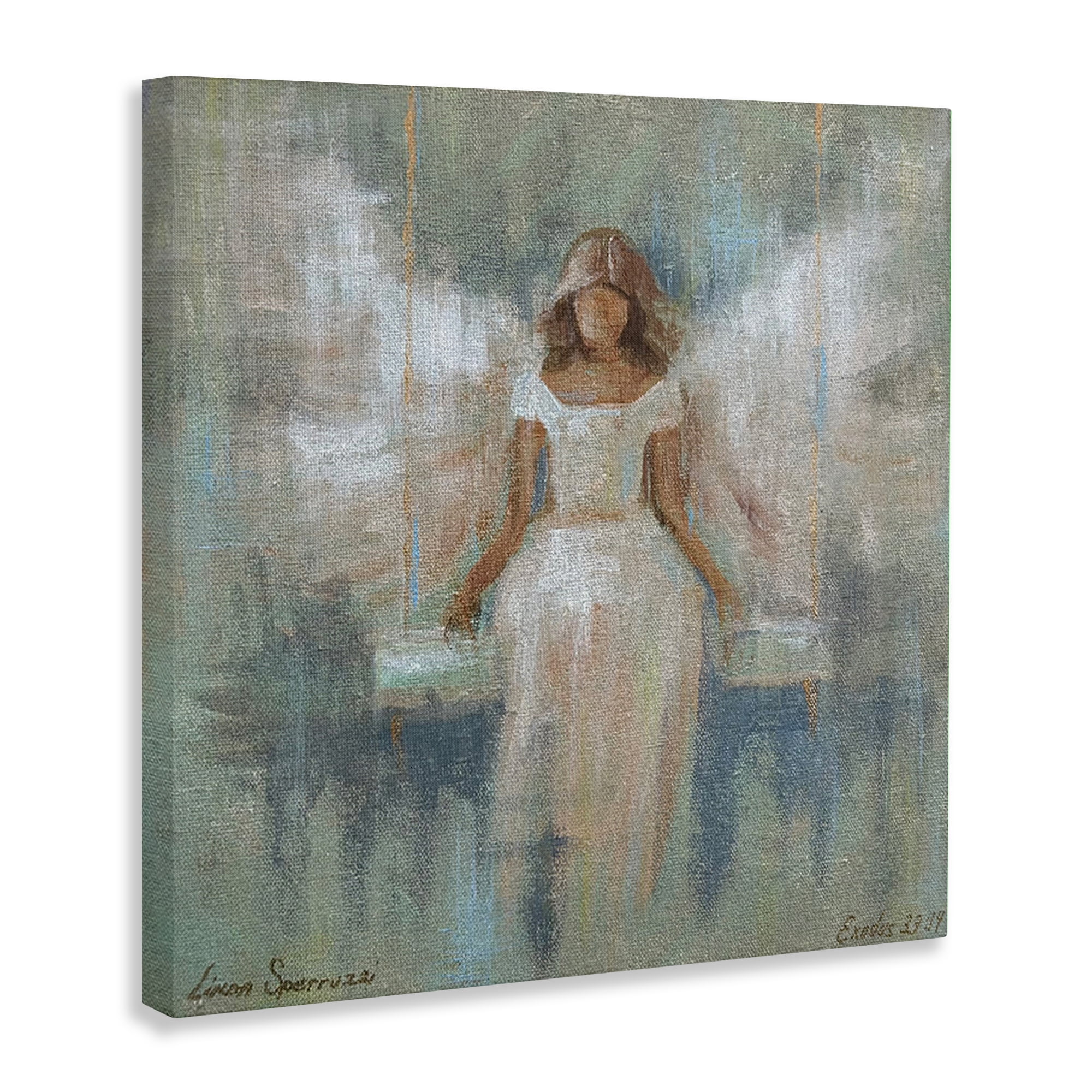 Stupell Industries Dreamlike Restful Angel Canvas Wall Art, design by Linda Sperruzzi