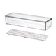 thumbnail image 5 of Organizador de refrigerador, contenedor de almacenamiento de alimentos transparente para artículos diversos, cucharas para verduras Bandeja pequeña y de drenaje, 5 of 9