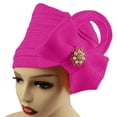 thumbnail image 4 of QASIEATN Women's Everyday Wear Accessories Fashion Ladies' Elegant Beaded Bowknot Hat Solid Color Ethnic Hat Turban for Women, 4 of 4