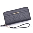 thumbnail image 1 of Double Zipper Long Clutch Wallet Fashion Smartphone Wallet Wristlet Zip Wallet, 1 of 10