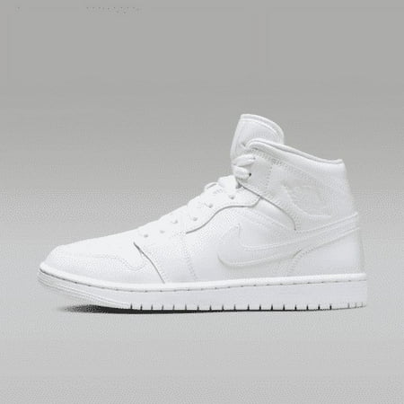Air Jordan 1 Mid Women's Shoes Color: White/White/White Size: W 10.5 / M 9